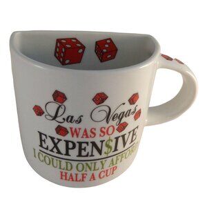 Novelty Half Coffee Mug Las Vegas Was So Expensive Cup Vacation Souvenir Dice